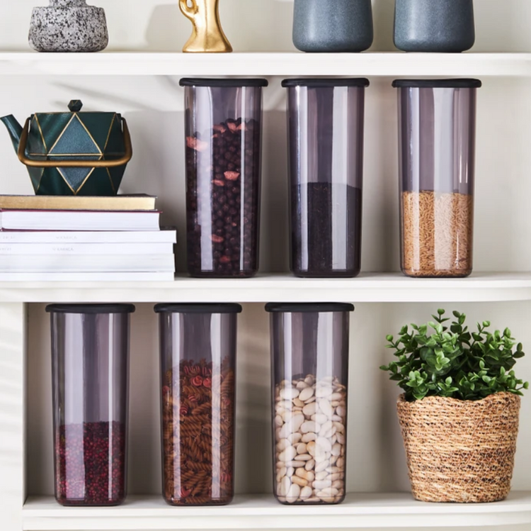 KARACA RISE 9-PIECE STORAGE CONTAINER SET, ANTHRACITE
