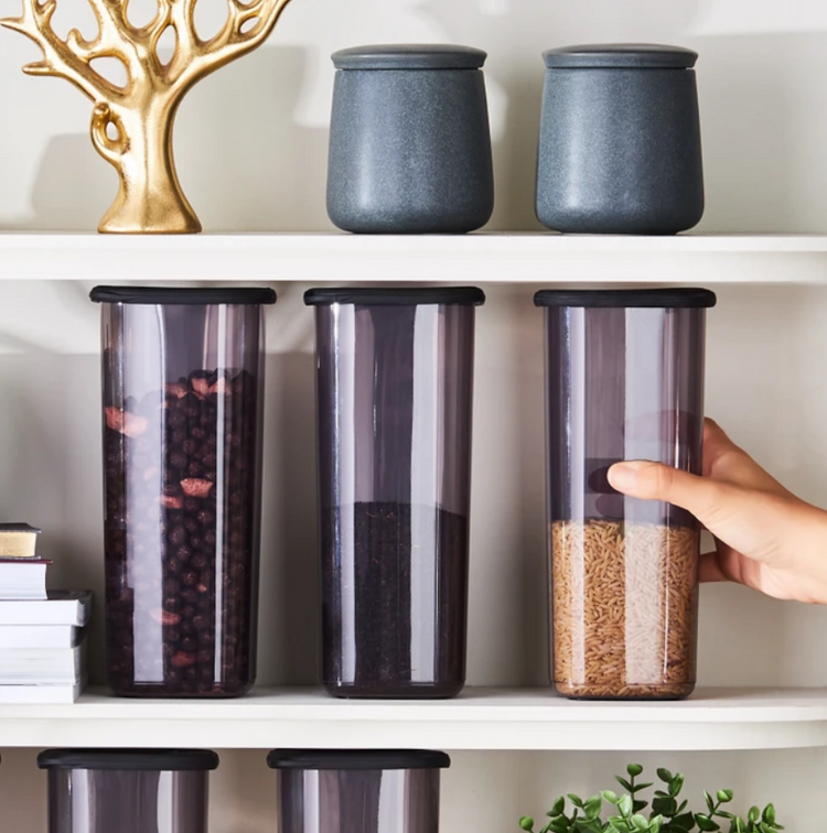 KARACA RISE 9-PIECE STORAGE CONTAINER SET, ANTHRACITE