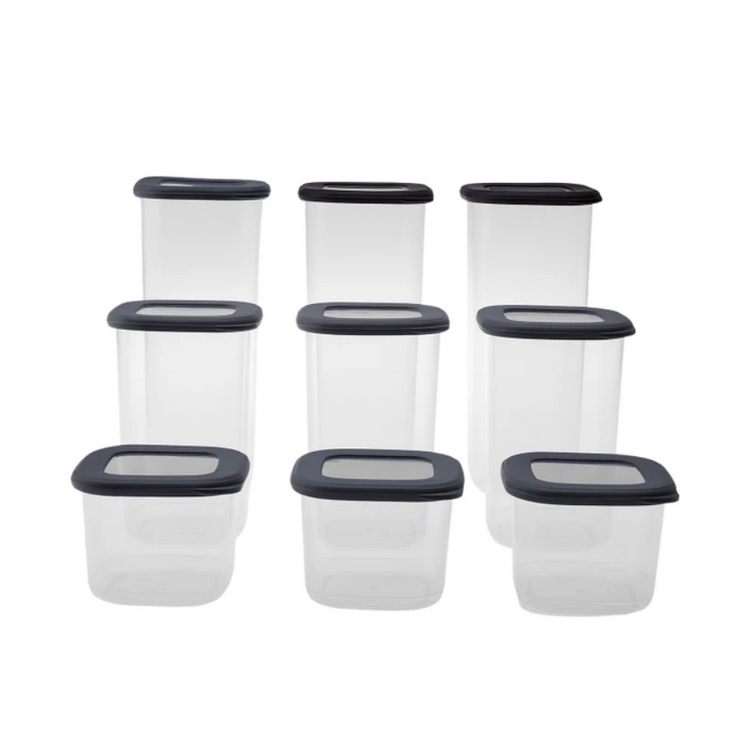 KARACA RISE 9-PIECE STORAGE CONTAINER SET, ANTHRACITE