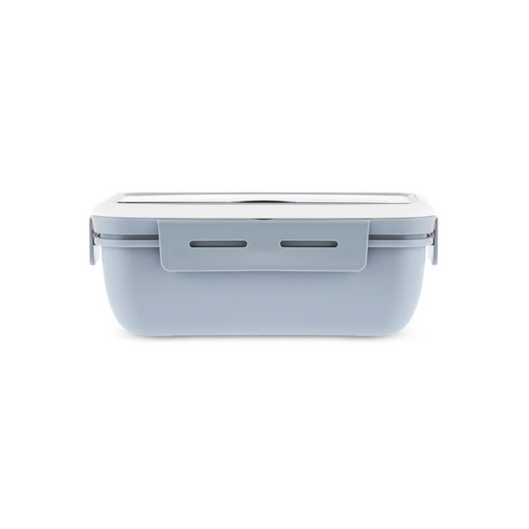 KARACA FUSCA LUNCH BOX WITH FORK AND SPOON, GRAY