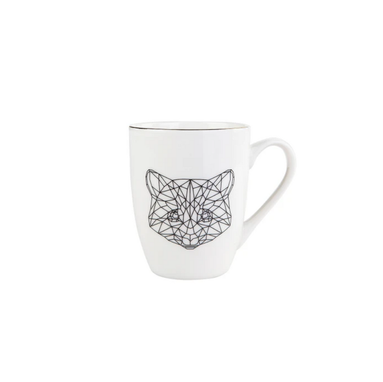 KARACA DRAFT CAT 2-PIECE MUG SET