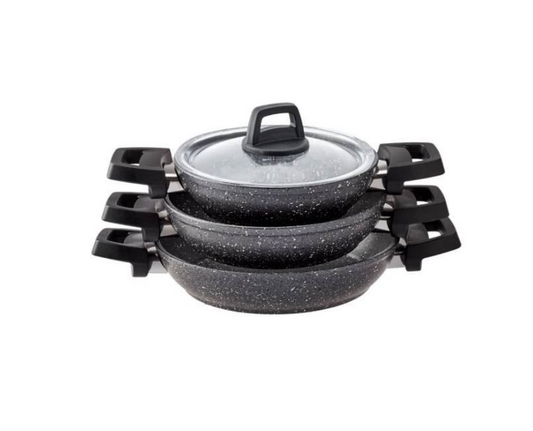 KARACA BIOGRANIT ATLAS 3-PIECE SAUTE PAN SET