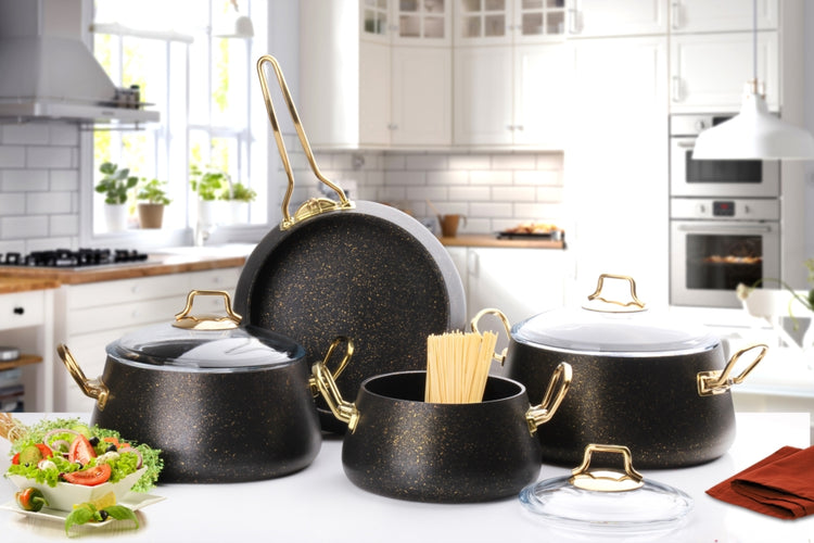 FMS GRANITE 7 PIECE BUCKET SET BLACK