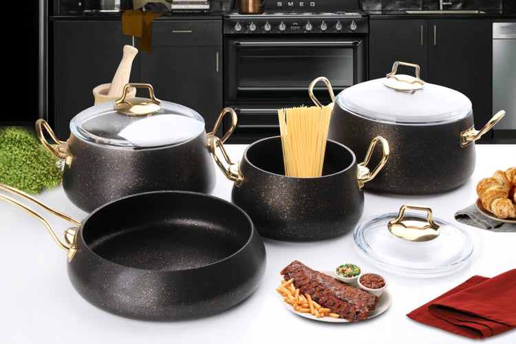 FMS GRANITE 7 PIECE BUCKET SET BLACK