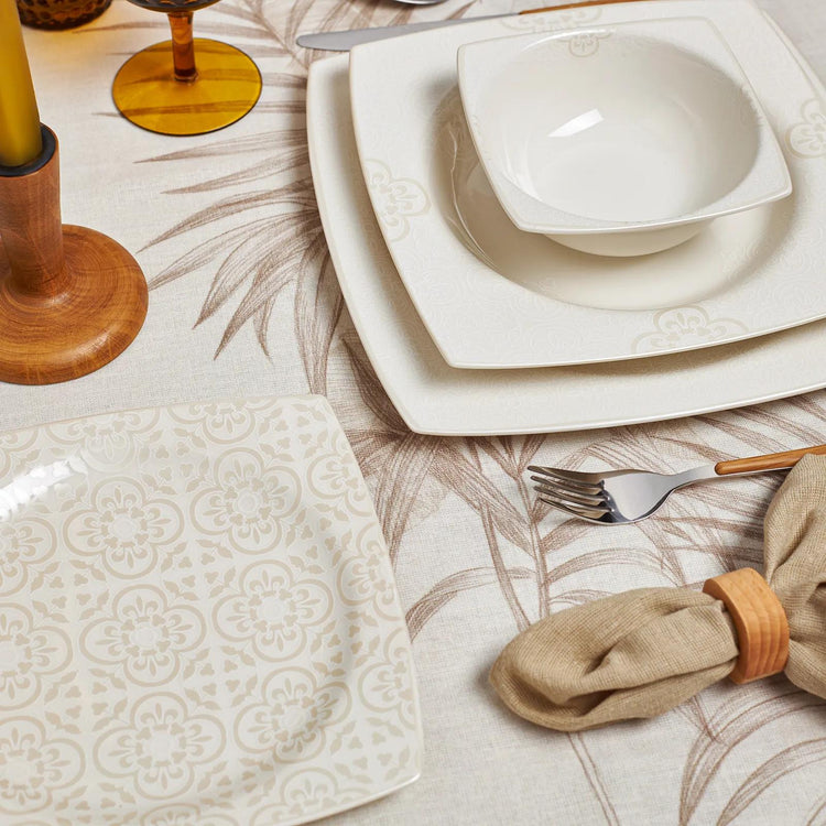 KARACA ROYAL LACE 24 PIECE SQUARE DINNER SET