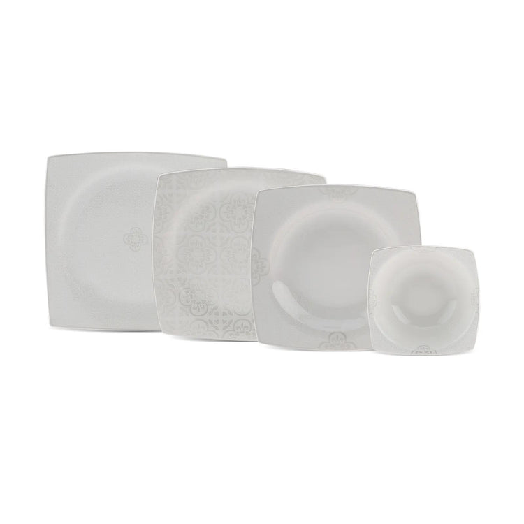 KARACA ROYAL LACE 24 PIECE SQUARE DINNER SET