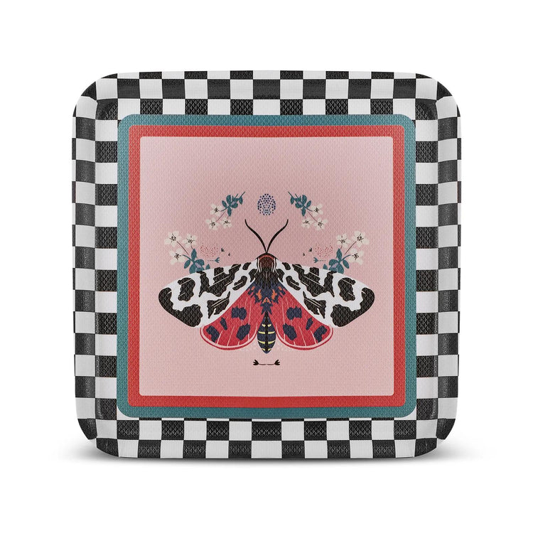 KARACA BUTTERFLY MELAMINE NON-SLIP SQUARE TRAY