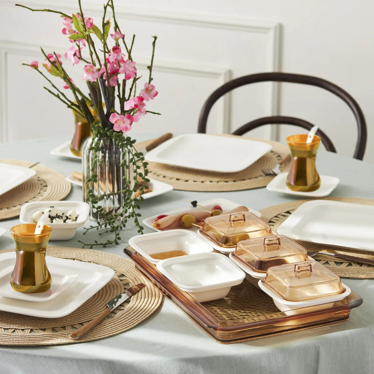 KARACA FABIO AMBER 41-Piece Square Breakfast Set