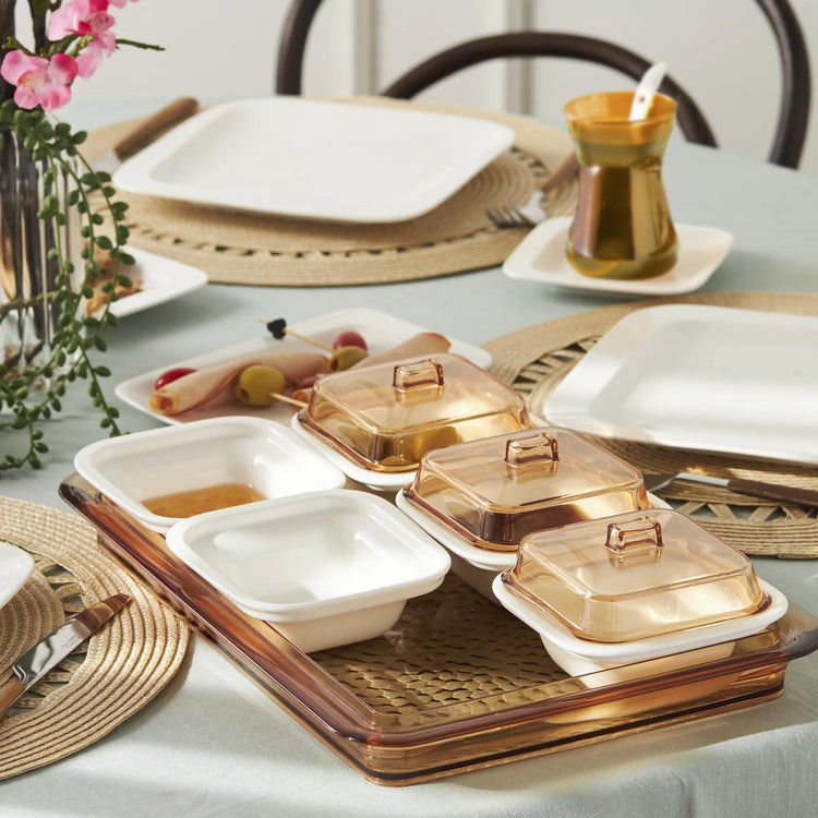 KARACA FABIO AMBER 41-Piece Square Breakfast Set