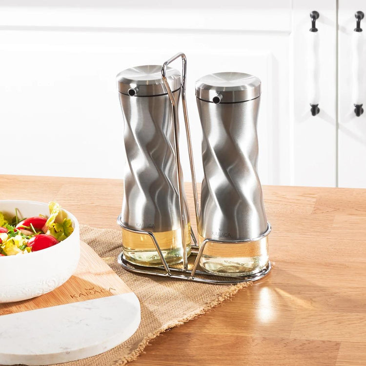 KARACA TOTTORI Stainless Steel Oil and Vinegar Dispenser Set