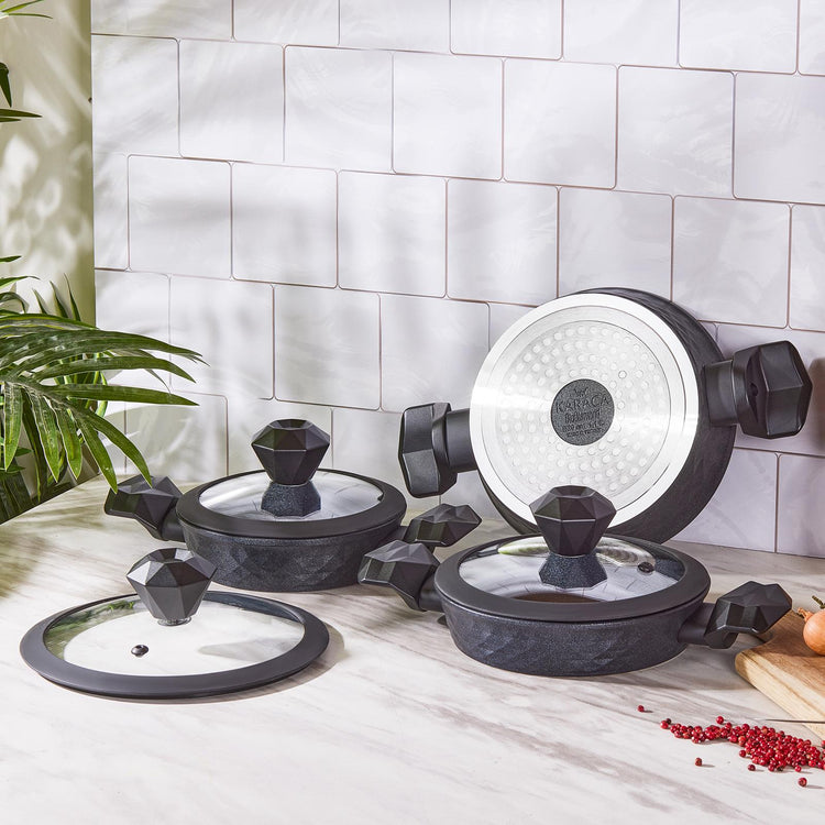 KARACA BIO DIAMOND ANTIBACTERIAL HANDLE 6-PIECE SAUTE PAN SET