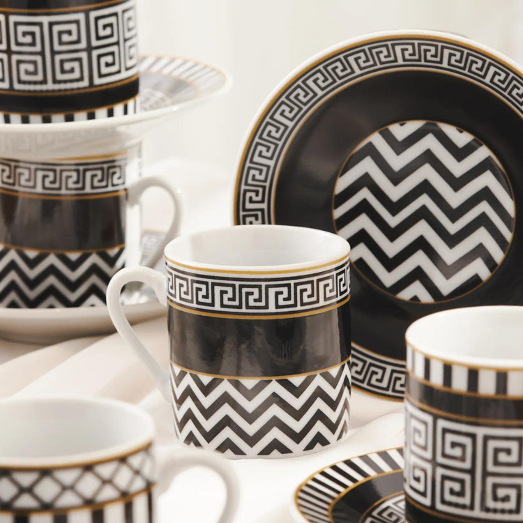 KARACA HELENISTIC 80 mL Coffee Cup Set for 6 People