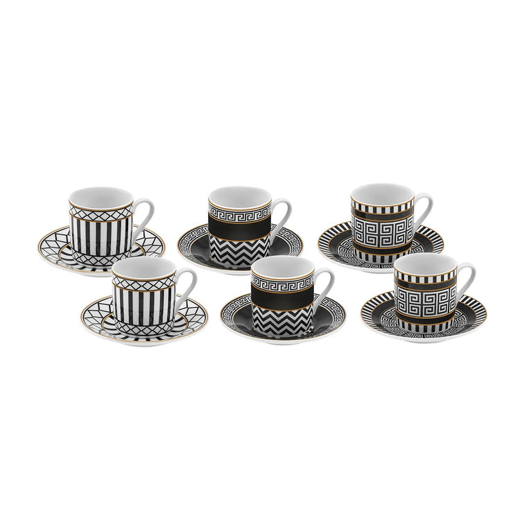 KARACA HELENISTIC 80 mL Coffee Cup Set for 6 People