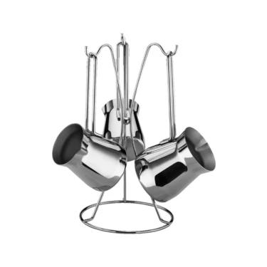 FMS PYRAMID COFFEE POT SET SILVER