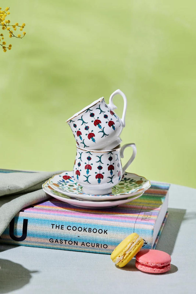 KARACA EBRULI 100 mL Coffee Cup Set for 6 People