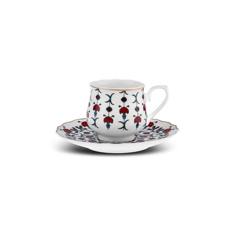 KARACA EBRULI 100 mL Coffee Cup Set for 6 People
