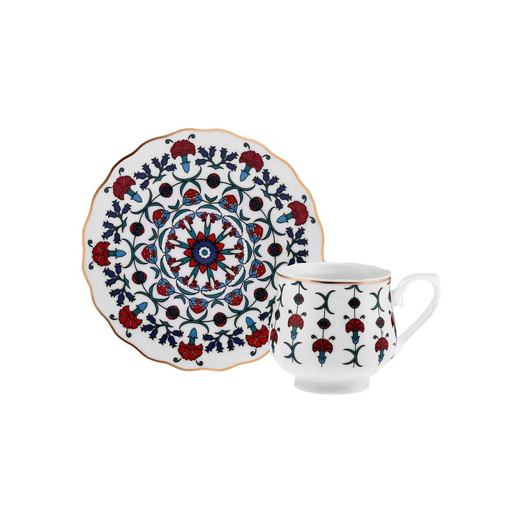 KARACA EBRULI 100 mL Coffee Cup Set for 6 People