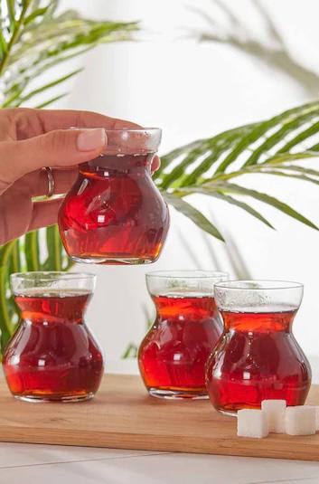 KARACA GOBEKLITEPE Set of 6 Tea Glasses