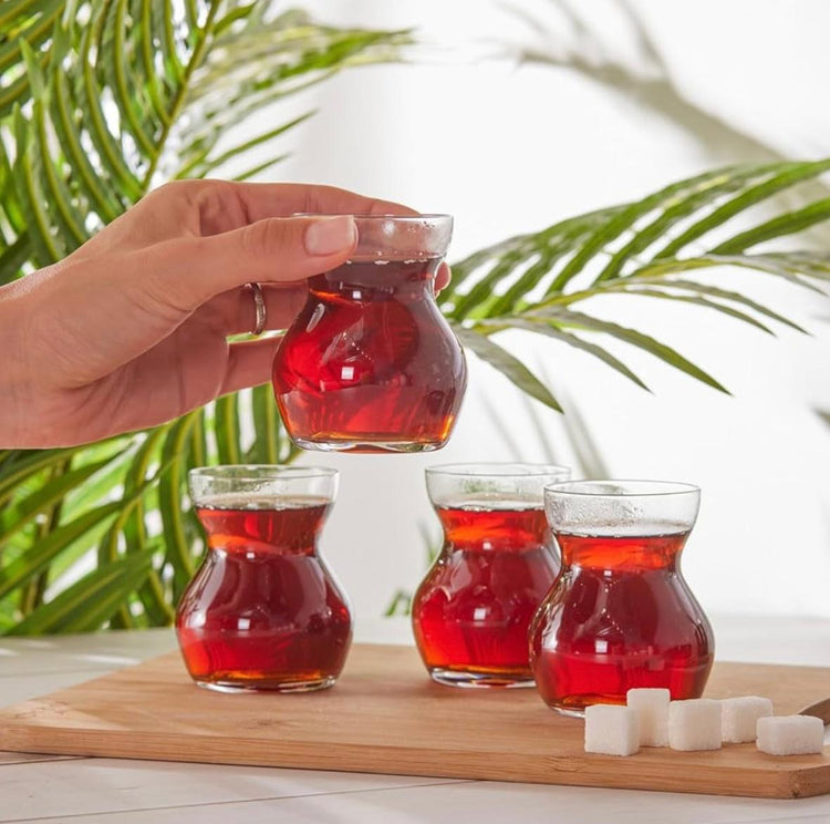 KARACA GOBEKLITEPE Set of 6 Tea Glasses