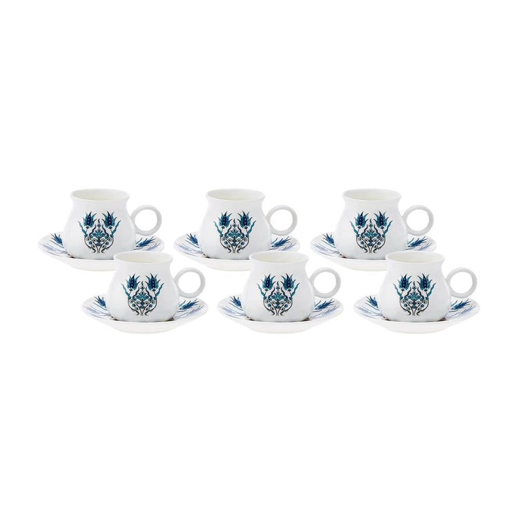 KARACA BURSA 90 mL Coffee Cup Set for 6 People