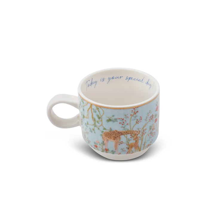 KARACA LAVINYA Set of 4 Mugs/Tea Cups with Stand