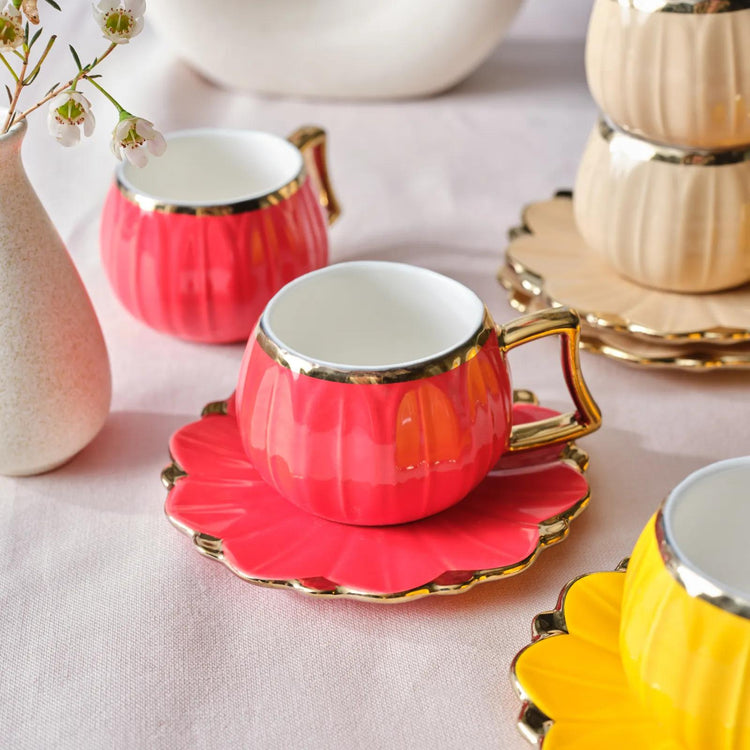 KARACA CICEK 110 mL Coffee Cup Set for 6 People