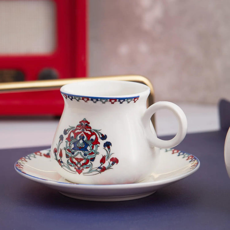 KARACA HATTAT 90 mL Coffee Cup Set for 6 People