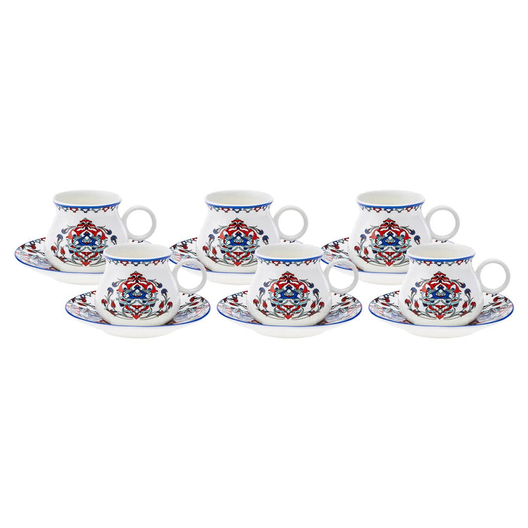 KARACA HATTAT 90 mL Coffee Cup Set for 6 People