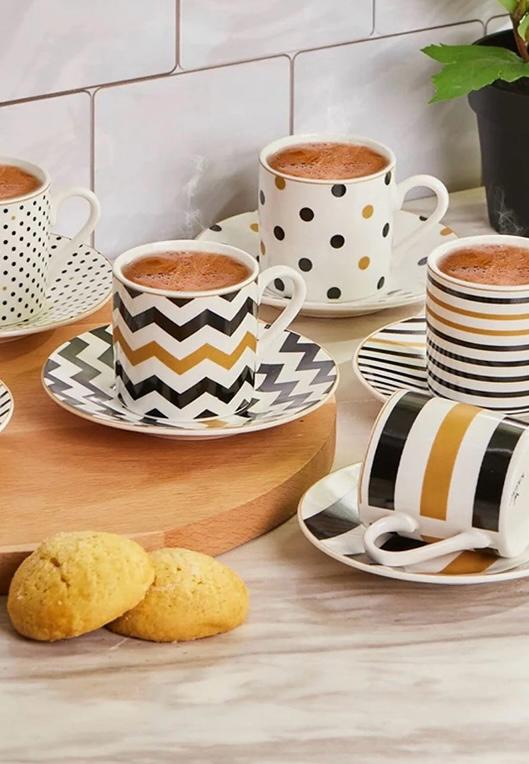 KARACA NOSSA Coffee Cup Set for 6 People