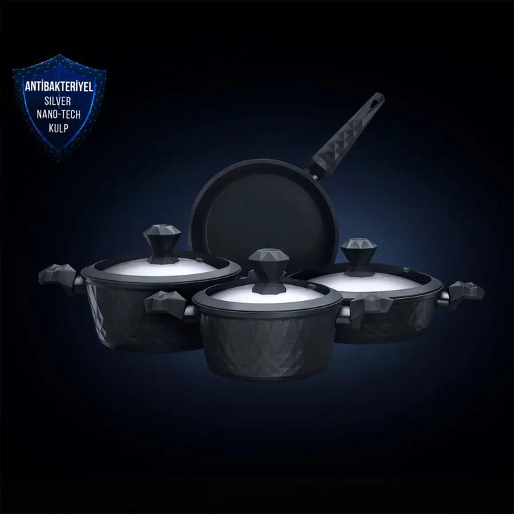 KARACA BIO DIAMOND ANTIBACTERIAL HANDLE 7-PIECE COOKWARE SET