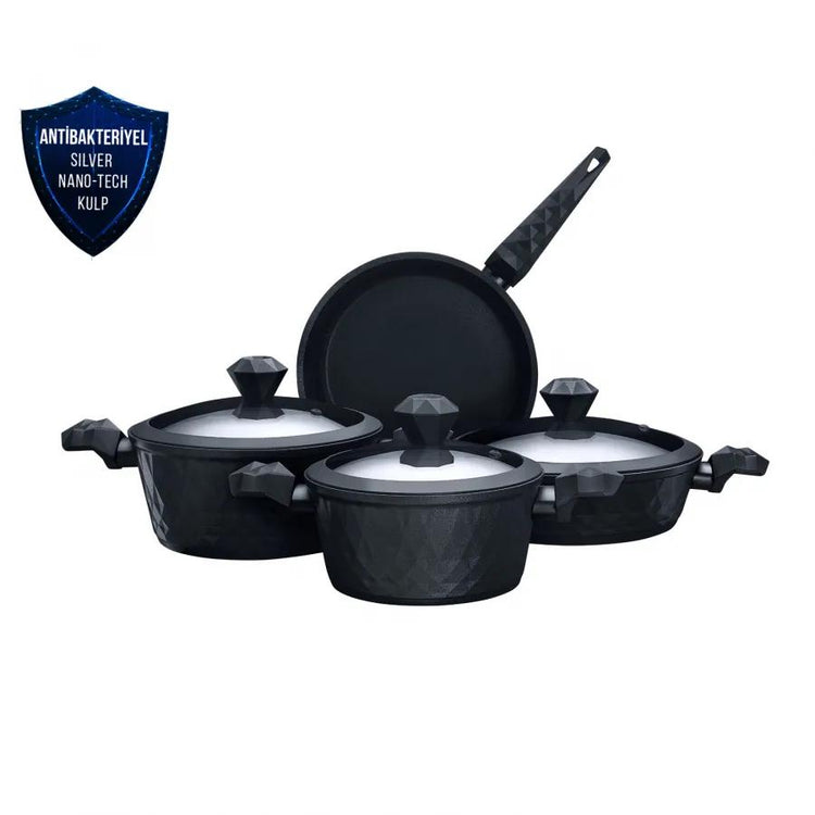 KARACA BIO DIAMOND ANTIBACTERIAL HANDLE 7-PIECE COOKWARE SET