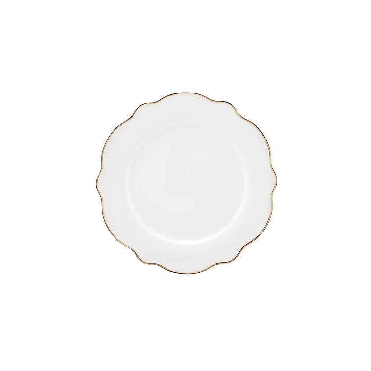 KARACA DAISY GOLD WAVE SHAPE PLATTER 27-PIECE 6-PERSON DINNER SET