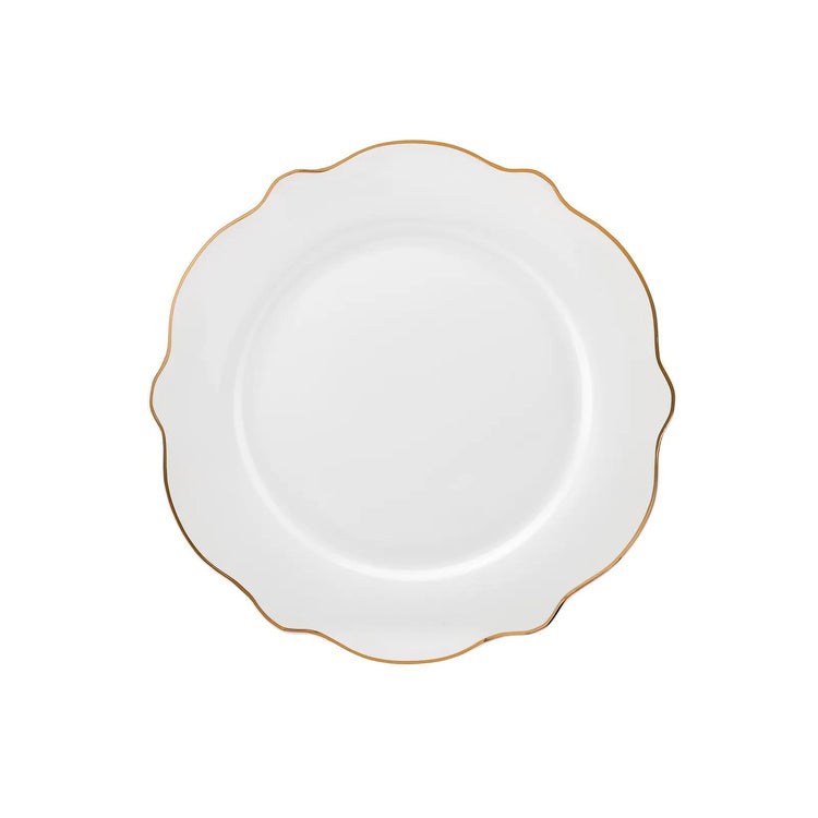 KARACA DAISY GOLD WAVE SHAPE PLATTER 27-PIECE 6-PERSON DINNER SET