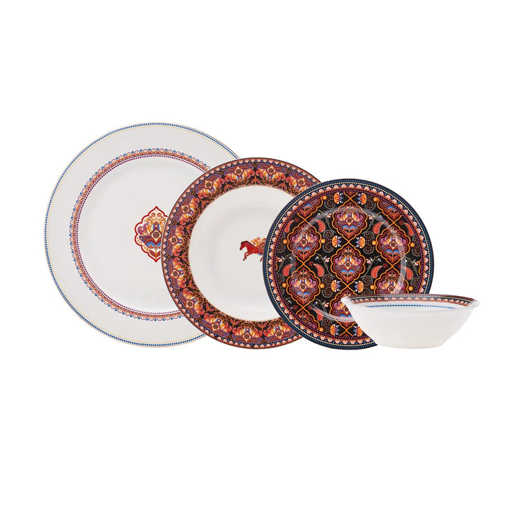 KARACA AGRA 24-Piece 6-Person Porcelain Dinnerware Set