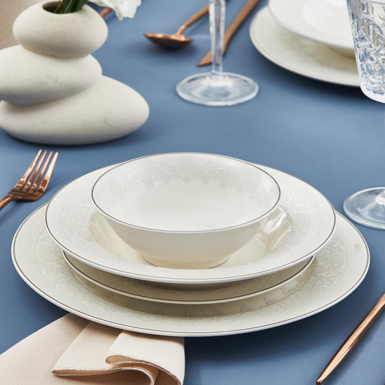 KARACA DOME 24-PIECE 6-PERSON PORCELAIN DINNER SET