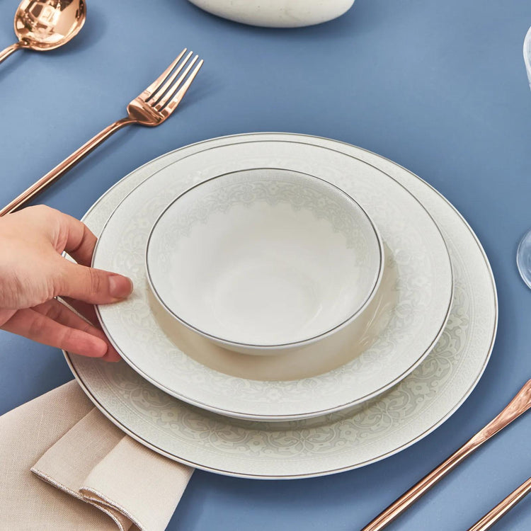 KARACA DOME 24-PIECE 6-PERSON PORCELAIN DINNER SET
