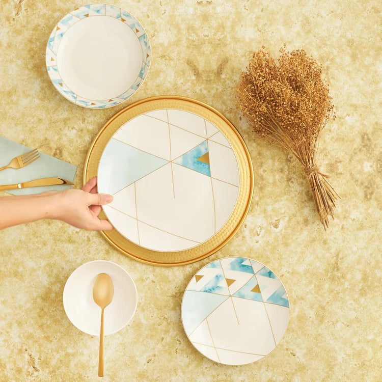 KARACA AQUA 24-PIECE DINNER SET