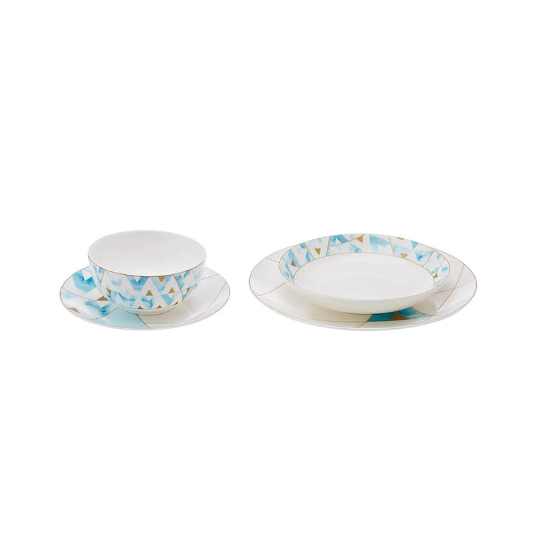 KARACA AQUA 24-PIECE DINNER SET