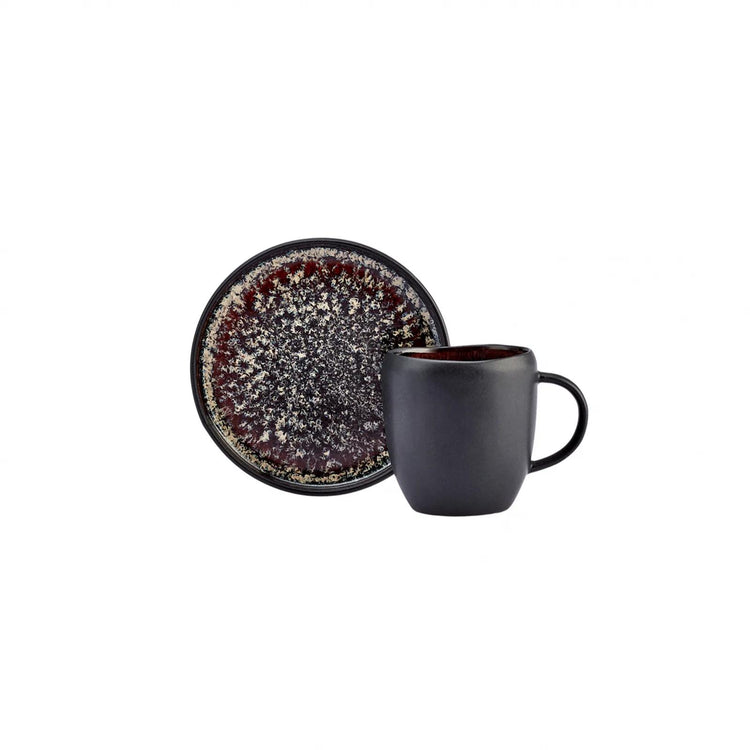 KARACA GALACTIC BLACK 2-PERSON 100 ML COFFEE CUP SET