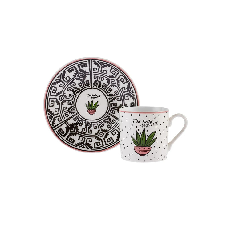 KARACA CACTUS 6-PERSON 80 ML COFFEE CUP SET
