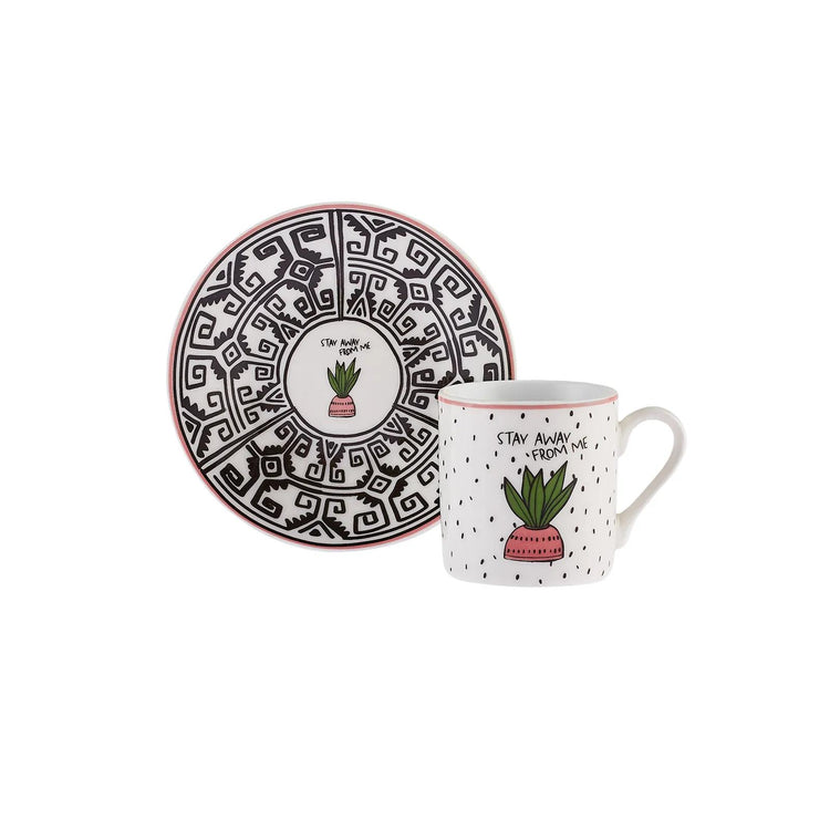 KARACA CACTUS 6-PERSON 80 ML COFFEE CUP SET