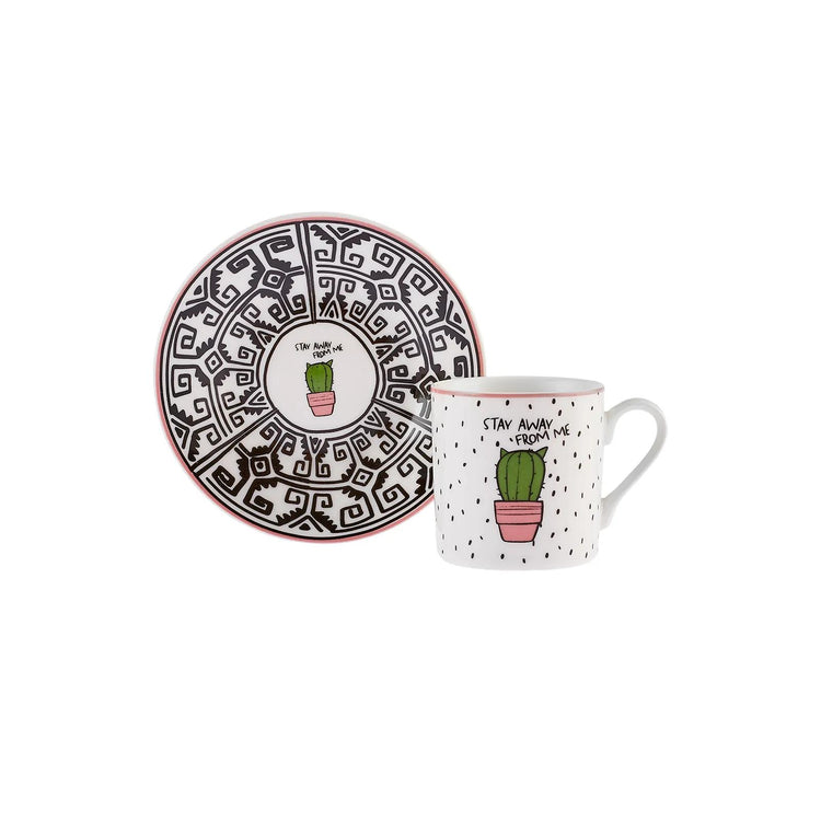 KARACA CACTUS 6-PERSON 80 ML COFFEE CUP SET