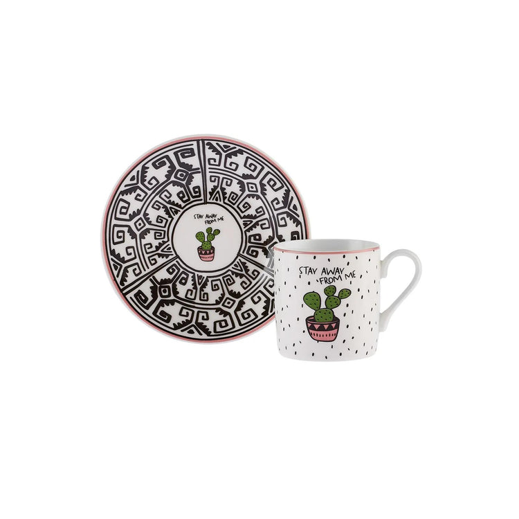KARACA CACTUS 6-PERSON 80 ML COFFEE CUP SET