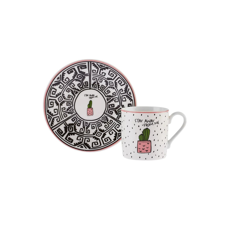 KARACA CACTUS 6-PERSON 80 ML COFFEE CUP SET
