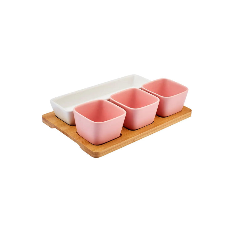 KARACA MALIA PINK 4-PIECE SNACK BOWL SET