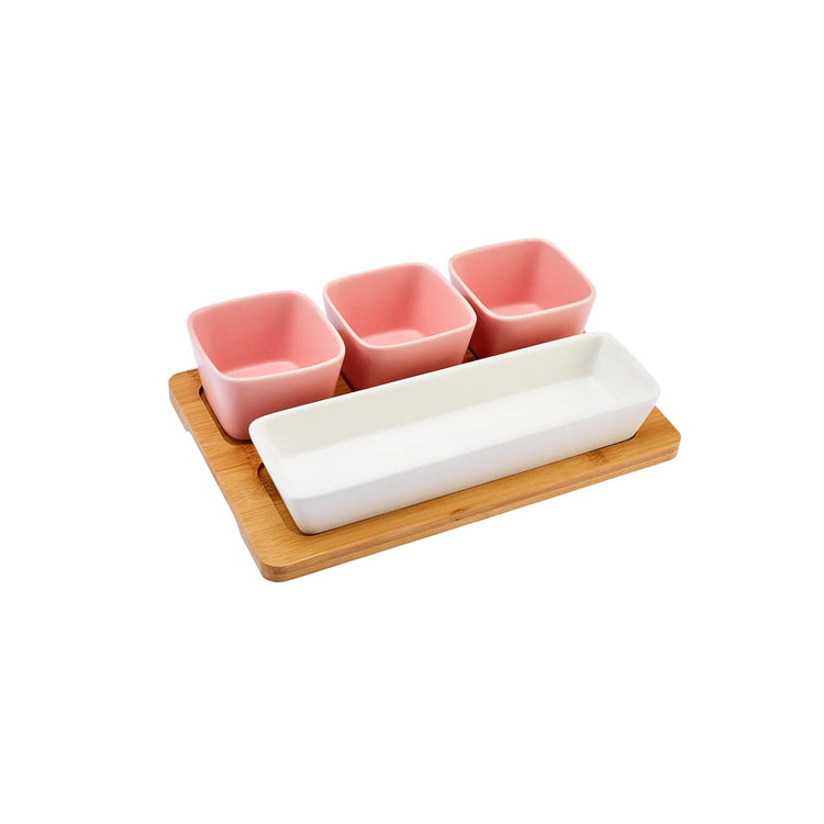 KARACA MALIA PINK 4-PIECE SNACK BOWL SET