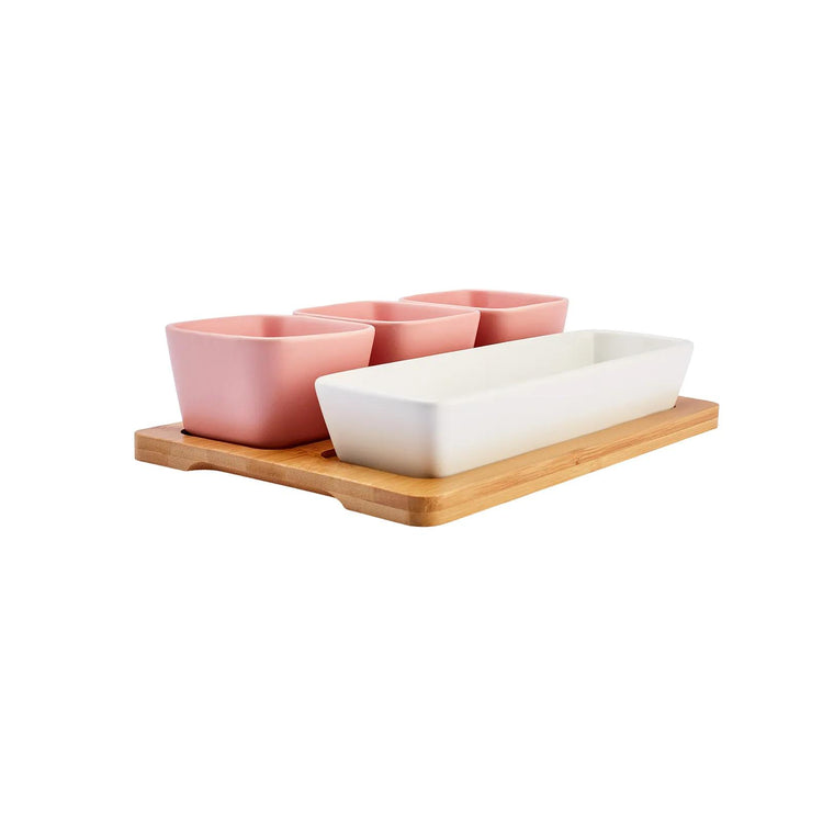 KARACA MALIA PINK 4-PIECE SNACK BOWL SET