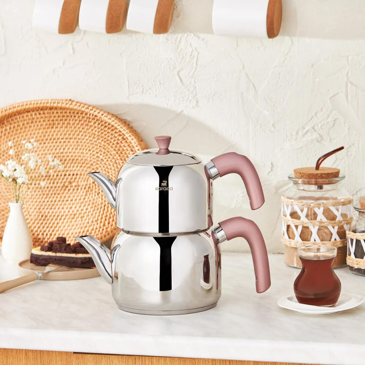 KARACA ALDER MEDIUM-SIZED TEAPOT SET ROSE