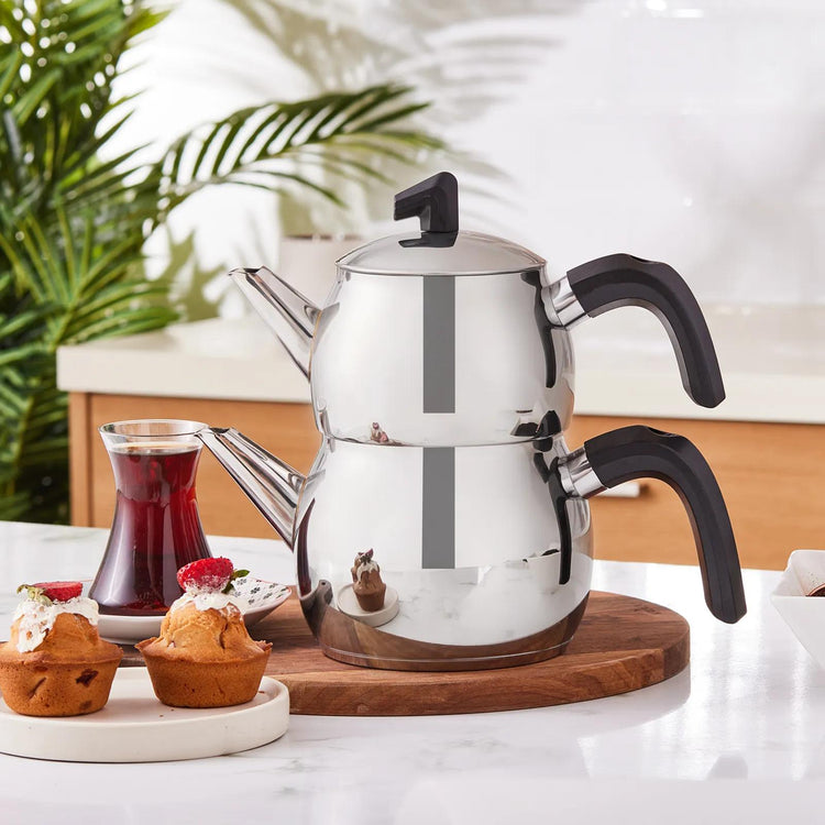 KARACA BELİNAY MEDIUM-SIZED TEAPOT SET BLACK