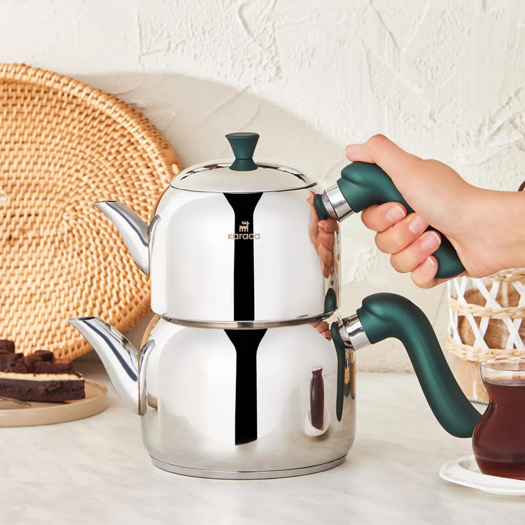 KARACA EDANA MEDIUM-SIZED TEAPOT SET (GREEN)